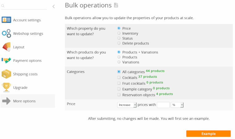 Bulk operations example